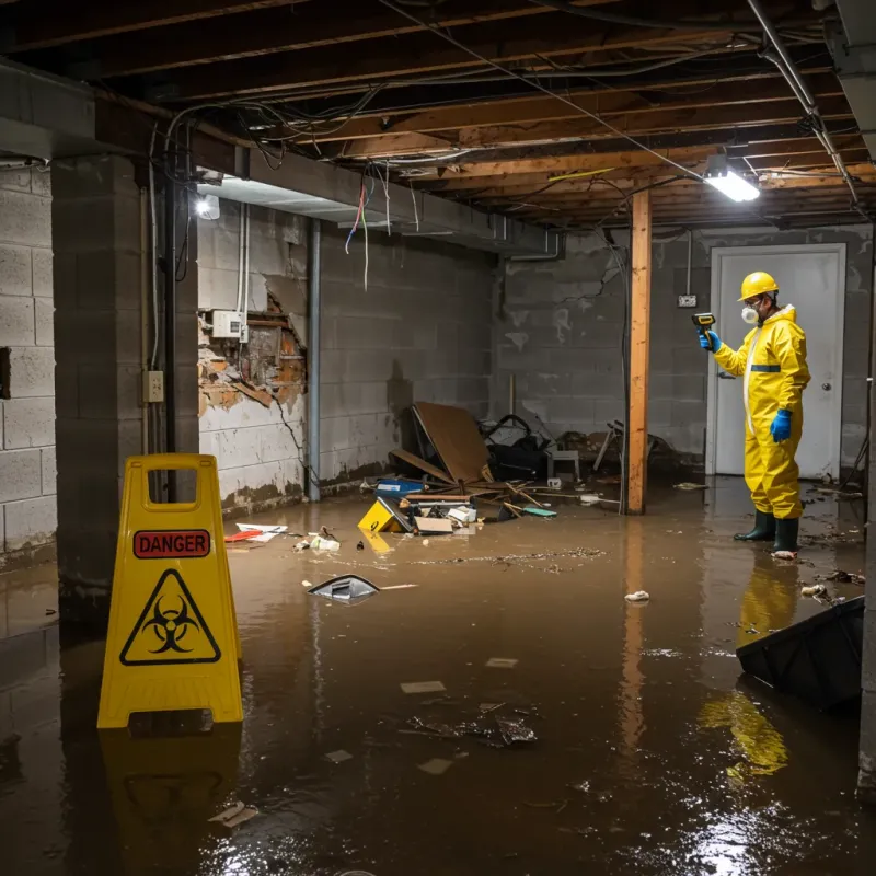 Flooded Basement Electrical Hazard in Westphalia, MD Property